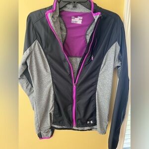 Under Armour, Purple and Gray Jacket size Medium P-P 19”